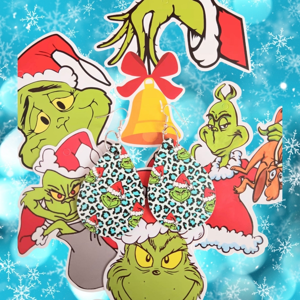 The Grinch Animal Print Earrings